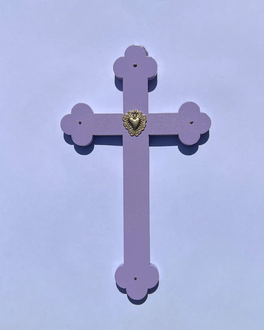 Crucifix ex-voto cœur joyeux