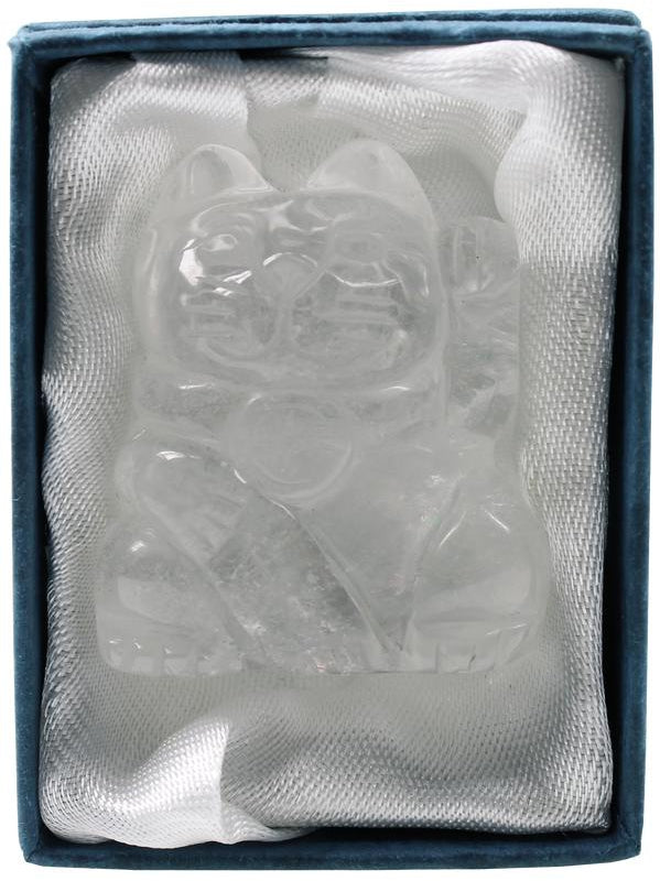 Chat Porte-Bonheur en Cristal de roche