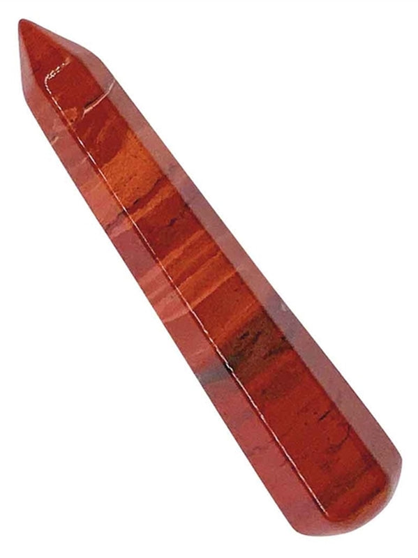Bâton de Massage Facetté en Jaspe Rouge