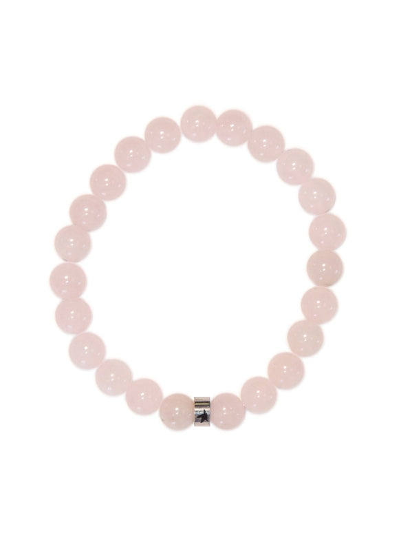 Bracelet Quartz Rose Perles rondes 8 mm