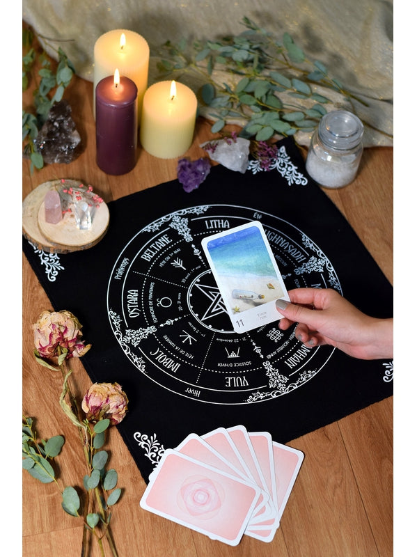 Nappe d'autel Roue de l'année Wicca