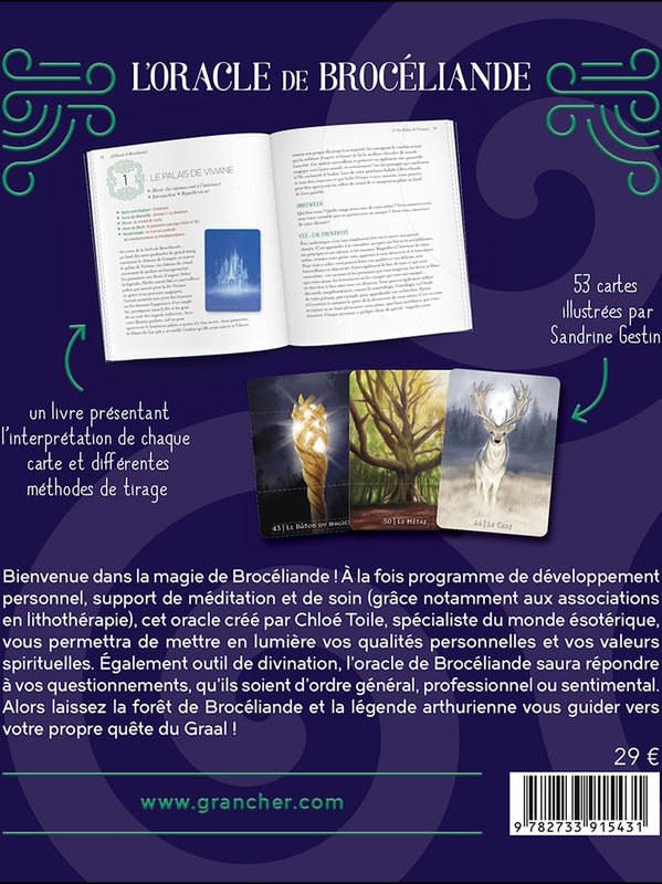 L'Oracle de Brocéliande - Le livre & le jeu de 53 cartes - Coffret