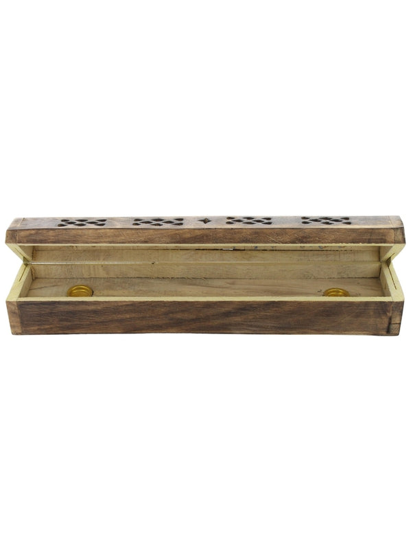 Boîte Porte-encens Bâton et Cône en Bois de manguier Semi-hexagonale
