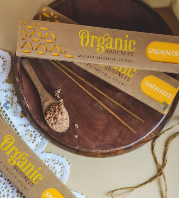 Encens Bâton Organic Bois de Santal 15 grs