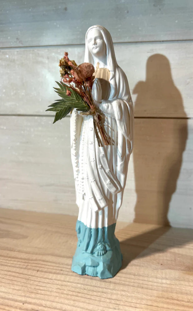 Statuette Vierge Fleurie 17 cm