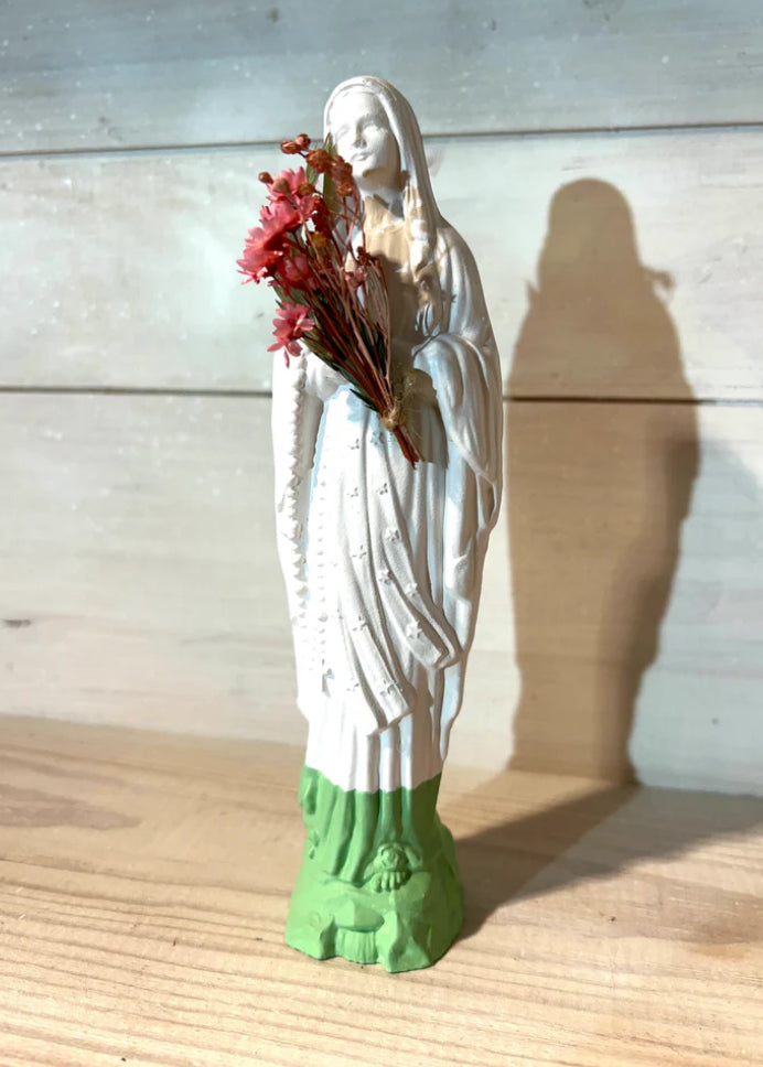 Statuette Vierge Fleurie 17 cm