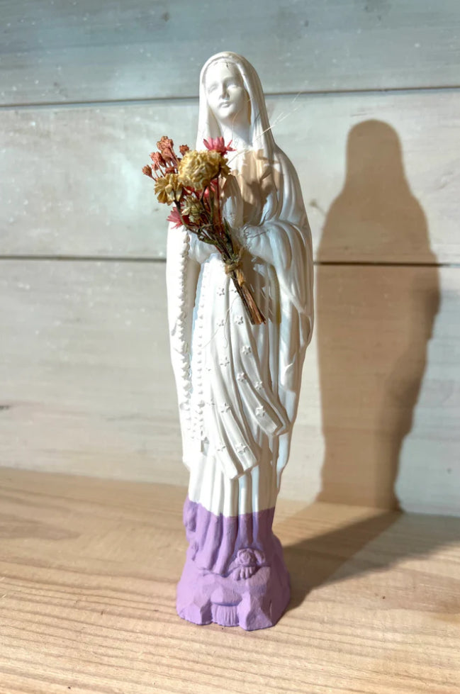 Statuette Vierge Fleurie 17 cm