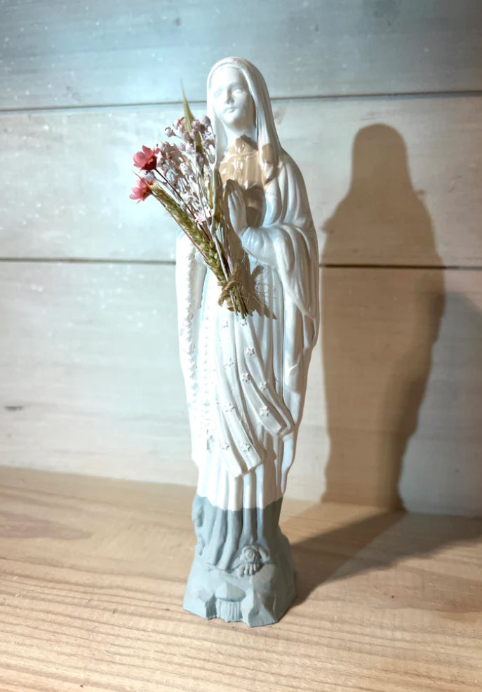 Statuette Vierge Fleurie 17 cm