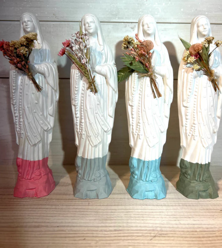 Statuette Vierge Fleurie 17 cm