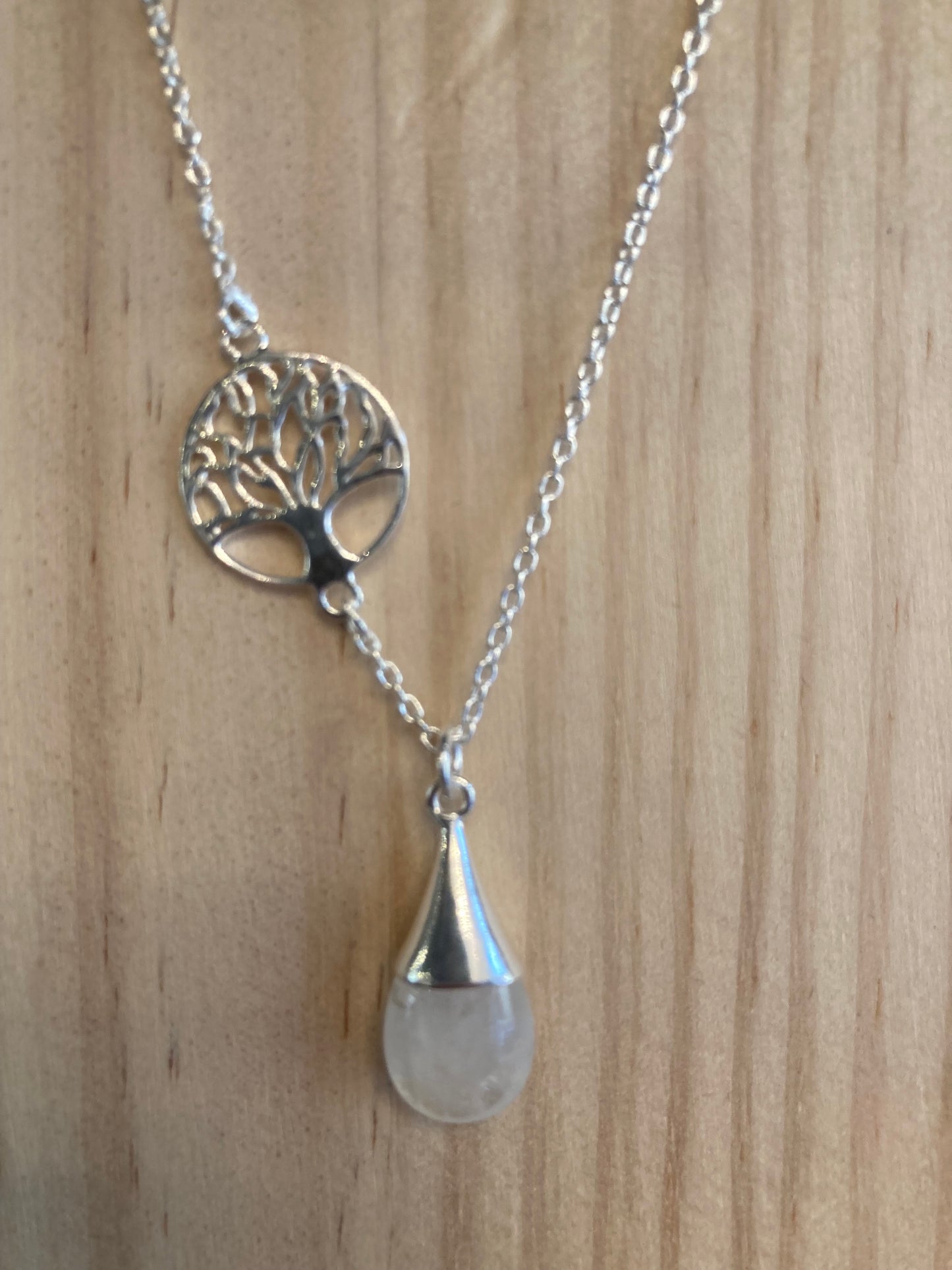Collier en argent arbre de Vie et pierre de Lune