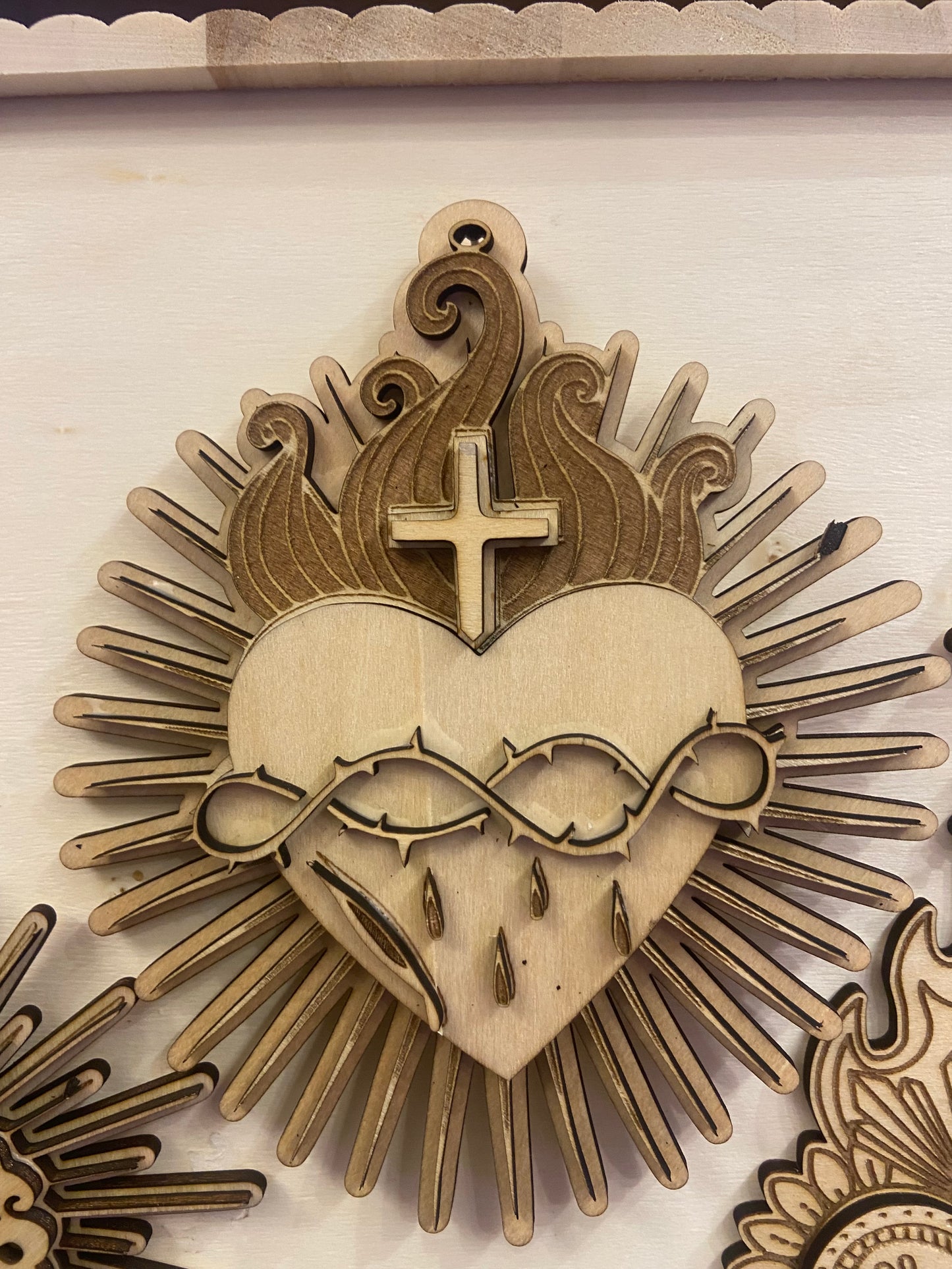 Ex Voto Bois Coeur Immaculé