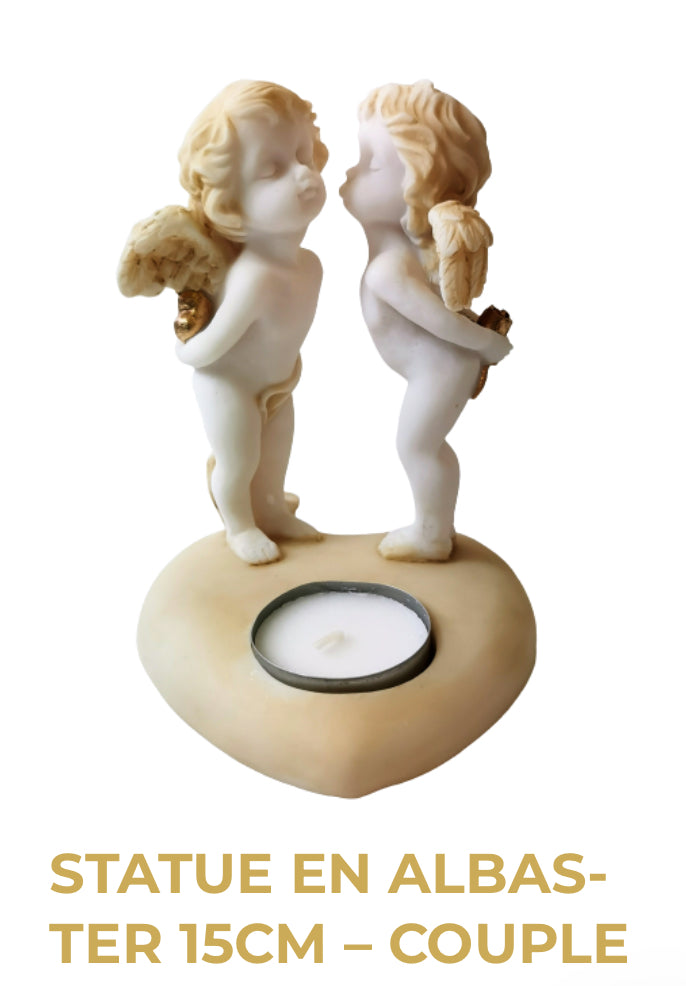 Bougeoir couple Anges