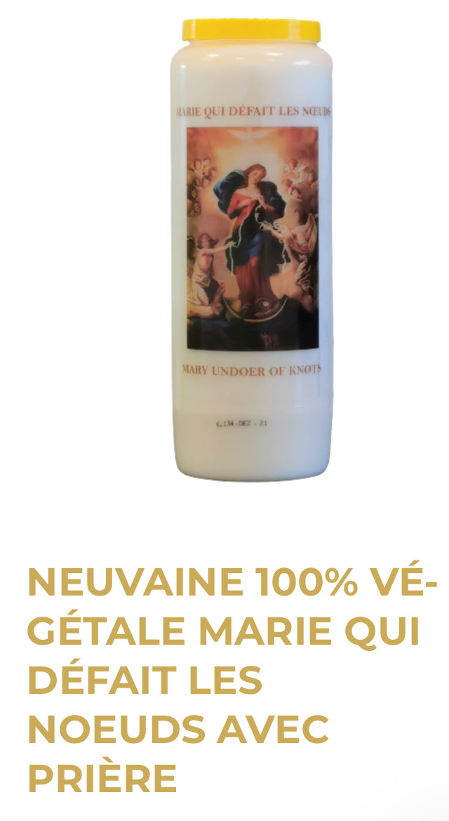 Bougie Neuvaine Marie qui défait les noeuds