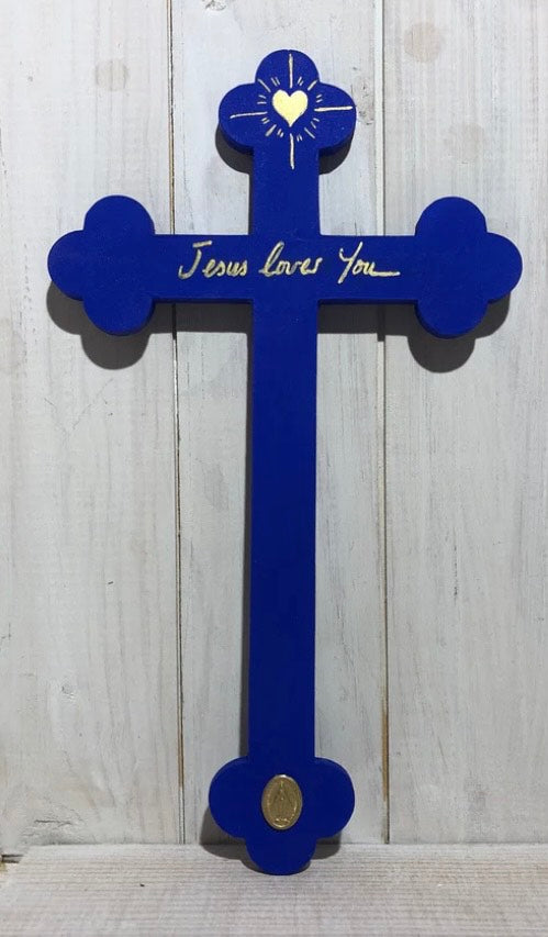 Crucifix Bleu