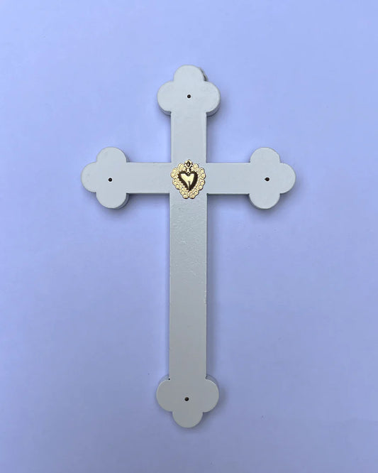 Crucifix ex-voto cœur joyeux