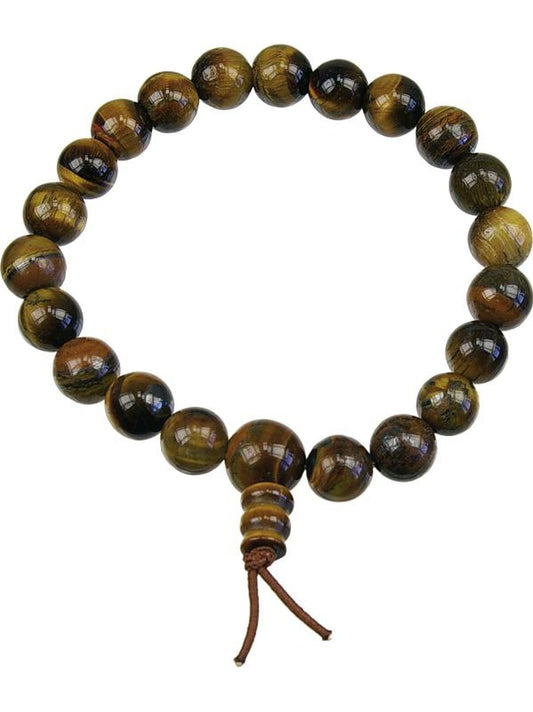 Bracelet mala tibétain - Oeil de tigre