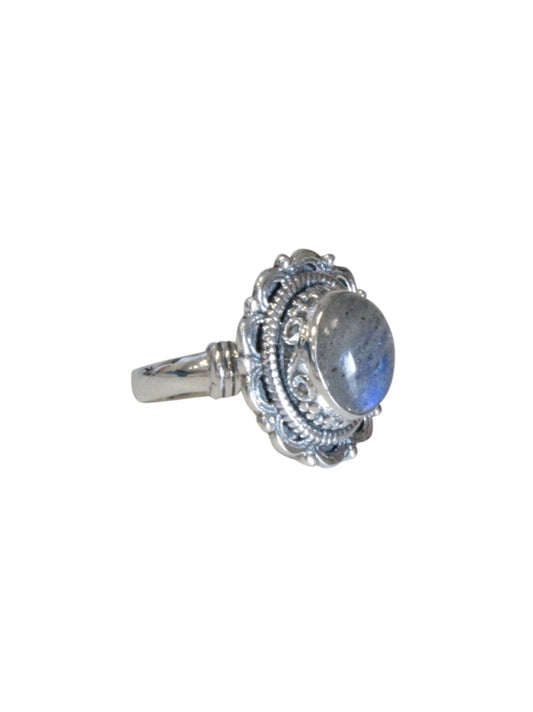 Bague en labradorite et argent