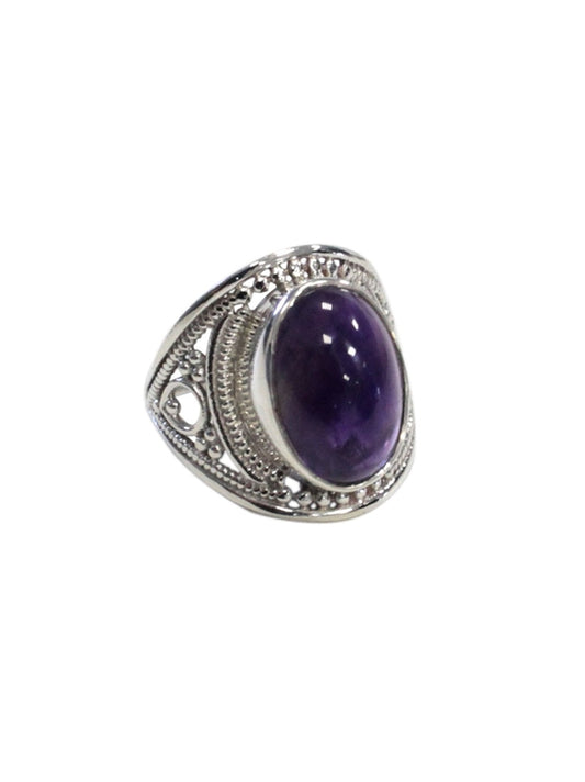 Bague en améthyste en argent
