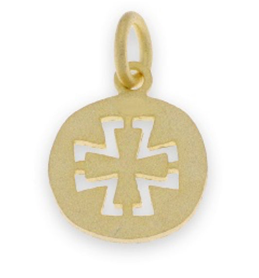 Médaille en Plaqué Or - Croix découpée