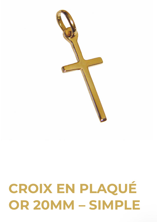 Croix en Plaqué Or - simple