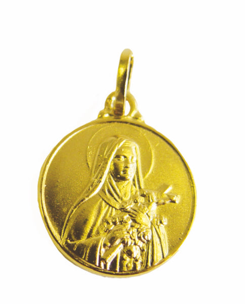 Médaille Sainte Thérèse en Plaqué Or