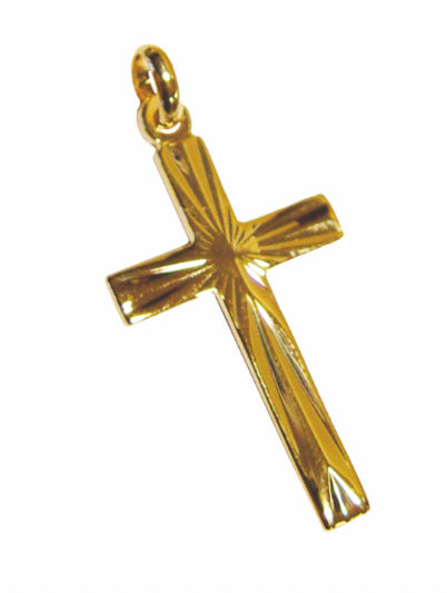 Pendentif Croix Diamantée - Plaqué Or