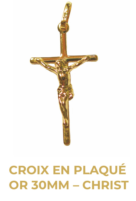Croix en Plaqué Or - Christ