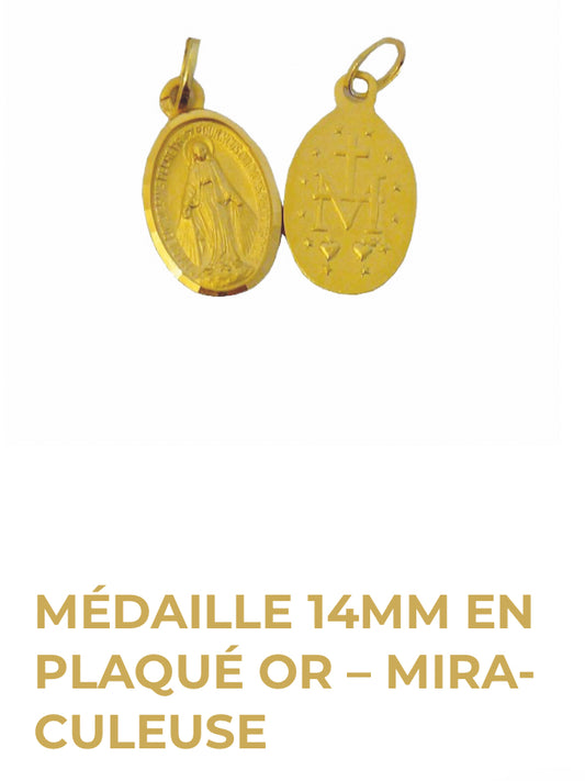 Médaille Plaqué Or - Vierge Miraculeuse