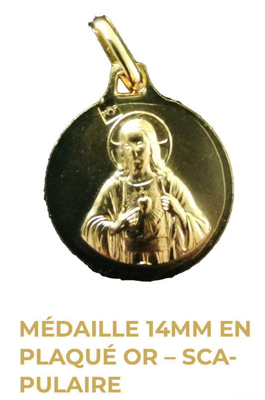 Médaille Scapulaire - Plaqué Or
