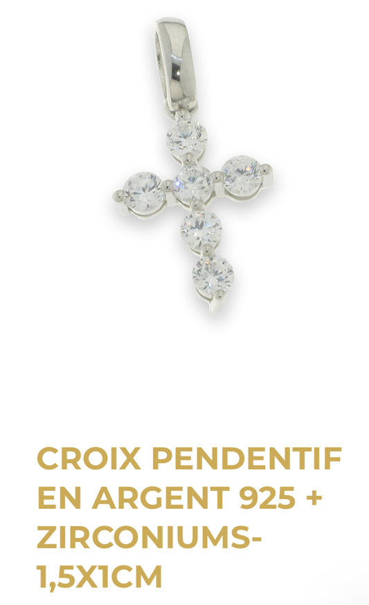 Croix Argent 925 - Zirconium
