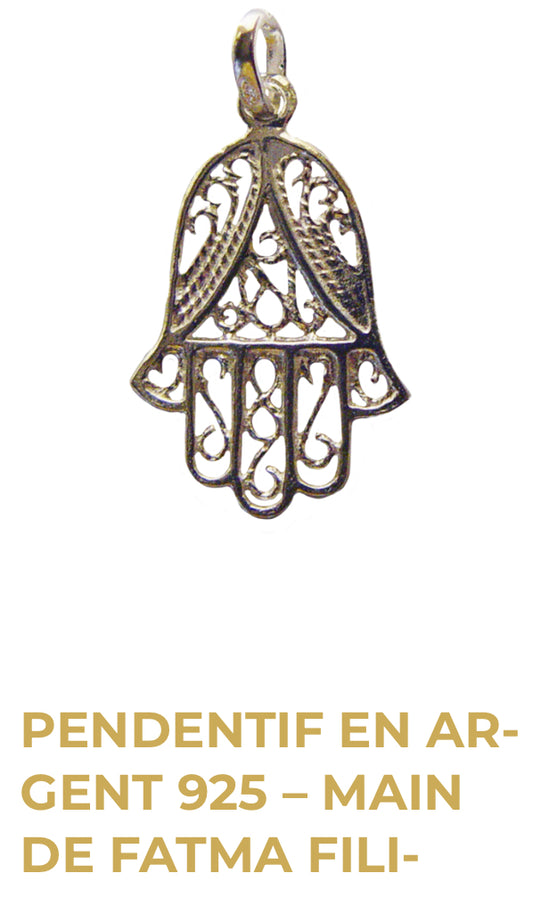 Pendentif Argent 925 -  Main de Fatma