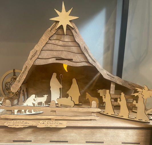 Crèche Artisanale en Bois