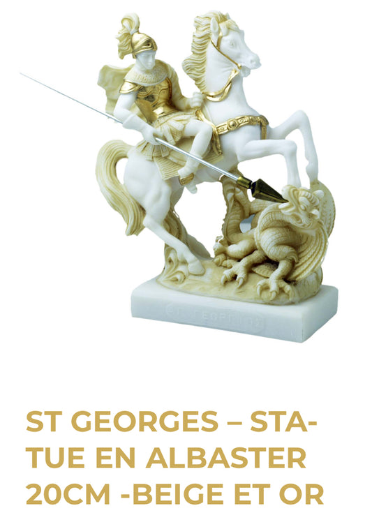 Statue en Albâtre Saint Georges