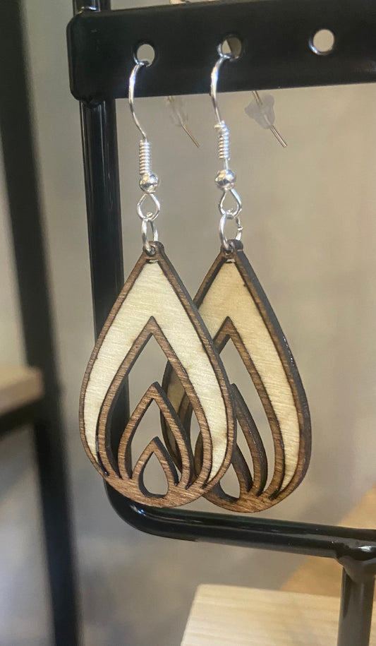 Boucles d'oreilles en Bois