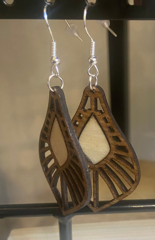 Boucles Oreilles Bois