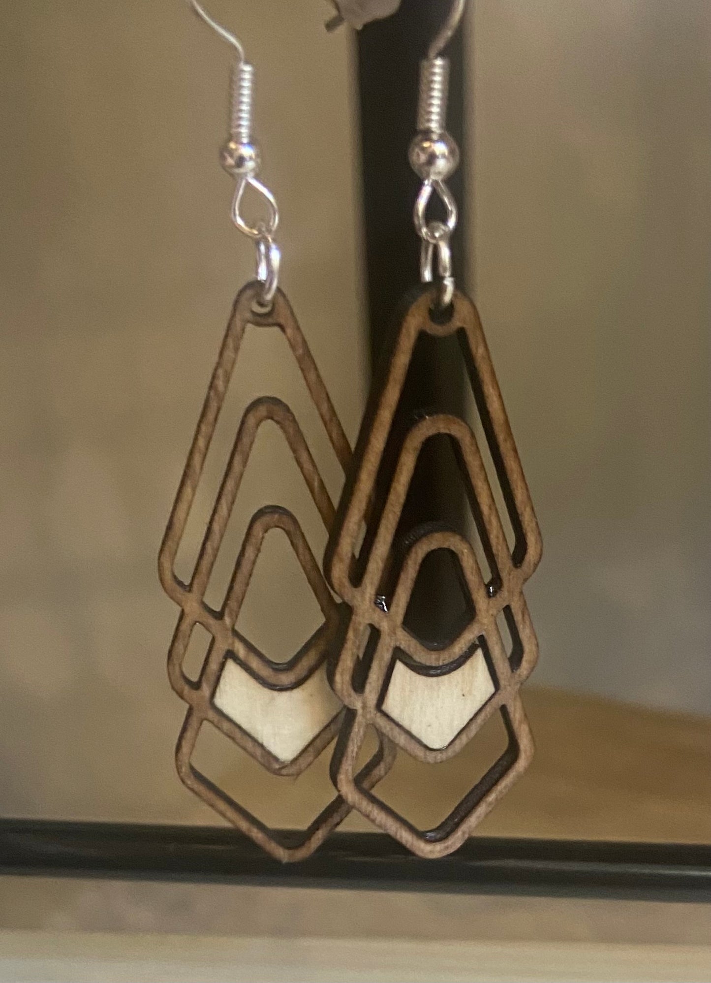 Boucles d'oreilles en Bois