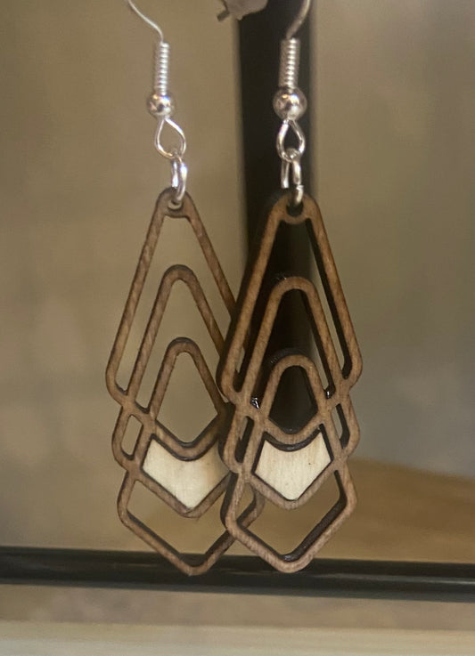 Boucles d'oreilles en Bois